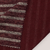 Burgundy Stripe Knit, Poly-Viscose — photo 1