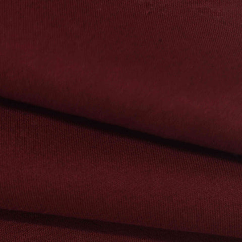 Brushed Cotton Polyester French Terry Fabric, 260 gsm, 165 cm — Red