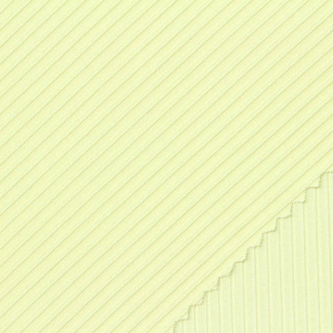 Pale Yellow Rib Knit, Polyester