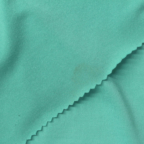 Brushed Polyester Stretch Milk Silk Knit Fabric, 140 gsm, 165 cm — Green