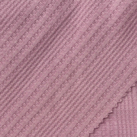 Dusty Pink Waffle Knit, Poly-Viscose