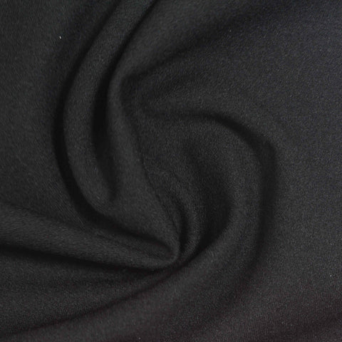 Polyester Stretch Scuba Knit Fabric, 320 gsm, 170 cm — Black