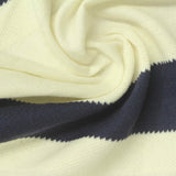 Cream Horizontal-Stripe French Terry, Cotton-Poly — photo 1