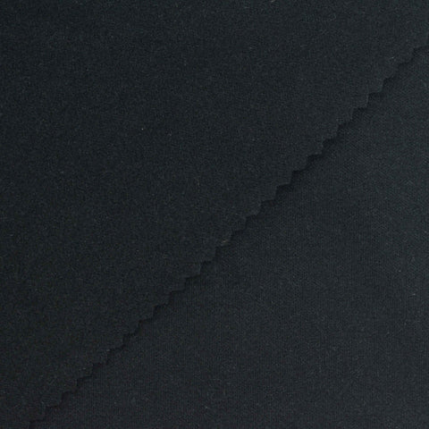 Brushed Polyester Stretch Sateen Fabric, 240 gsm, 160 cm — Black