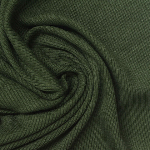 Olive Rib Knit, Viscose