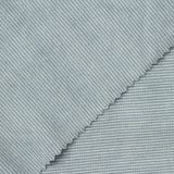 Light Blue Horizontal-Stripe Interlock Knit, Cotton-Viscose — photo 1