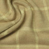 Tan Check Interlock Knit, Poly-Viscose — photo 1