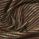Red Horizontal-Stripe Bouclé, Poly-Cotton, 190 gsm — photo 1