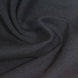 Polyester Cotton Stretch Rib Knit Fabric, 350 gsm, 115 cm — Black — photo 1