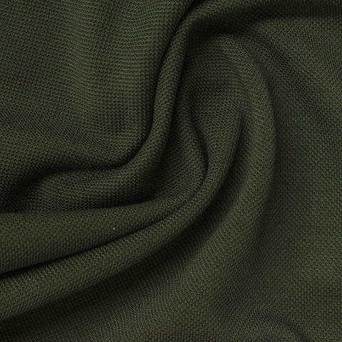 Cotton Modal Piqué Knit Fabric, 180 gsm, 170 cm — Green