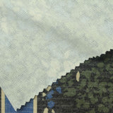 Blue Floral Chunky Knit, Poly-Viscose, 240 gsm — photo 1