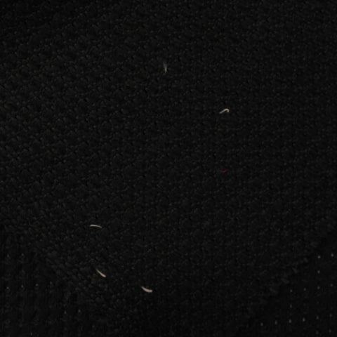 Polyester Viscose Rib Knit Fabric, 285 gsm, 155 cm — Black
