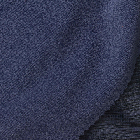 Navy Marl French Terry, Polyester
