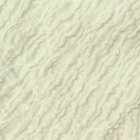 Cream Tone-on-Tone Crepe, Cotton-Nylon