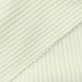 Viscose Polyester Blend Rib Knit Fabric, 350 gsm, 150 cm — White — photo 1