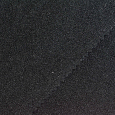 100% Polyester Fleece Fabric, 260 gsm, 160 cm — Black, ref EF-262544