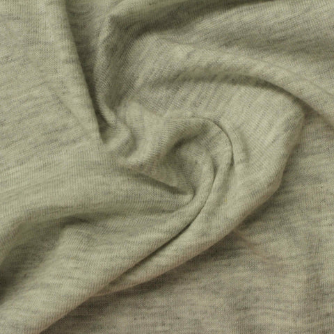 Light Grey Marl Jersey Knit, Poly-Viscose, 135 gsm