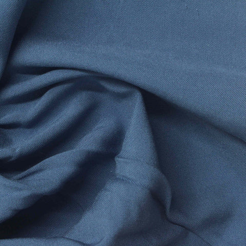 100% Viscose Poplin Fabric, 120 gsm, 140 cm — Blue