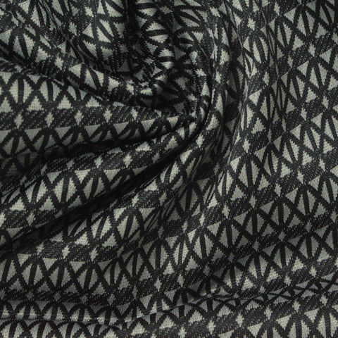 Light Grey Geometric Jersey Knit, Polyester