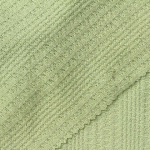 Light Green Waffle Knit, Poly-Viscose