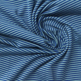 Blue Horizontal-Stripe Jersey Knit, Polyester, 147 gsm — photo 1
