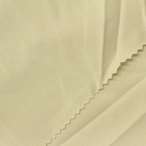 Polyester Stretch Piqué Knit Fabric, 190 gsm, 185 cm — Beige
