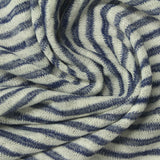 Blue Horizontal-Stripe Chunky Knit, Viscose-Poly, 150 gsm — photo 1