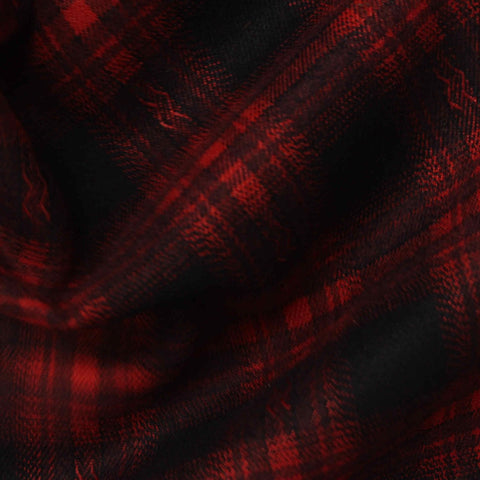 Red Plaid Woven, Poly-Viscose, 285 gsm, 150 cm, ref EF-265208