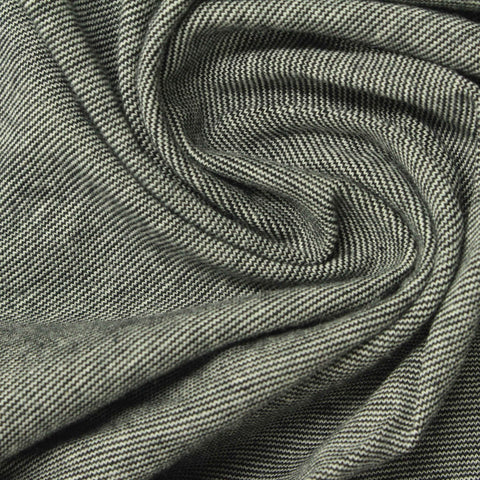 Grey Heather Jersey Knit, Cotton-Viscose