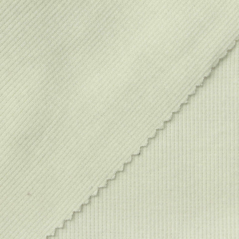 Pale Sage Ribbed Rib Knit, Poly-Cotton