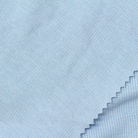 Slub Interlock Knit Fabric, 260 gsm, 160 cm — Blue