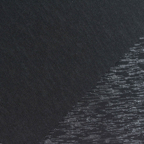 Dark Grey Marl Rib Knit, Polyester, 160 gsm