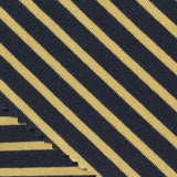 Navy Horizontal-Stripe Rib Knit, Viscose-Cotton — photo 1