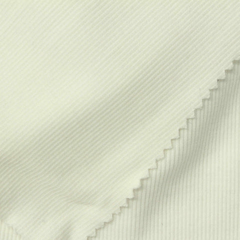 Cotton Stretch Rib Knit Fabric, 239 gsm, 150 cm — White