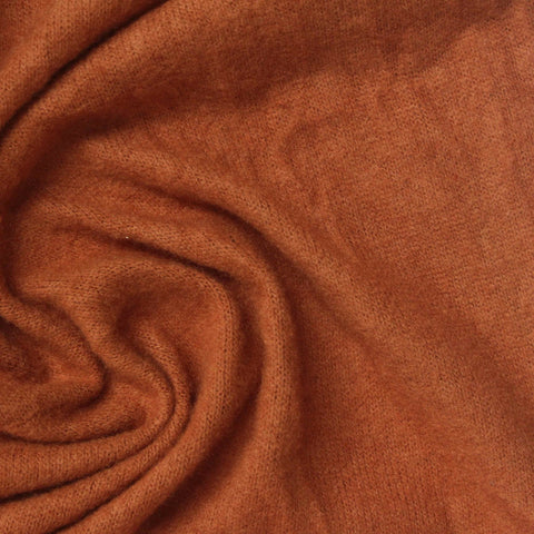 Orange Marl Chunky Knit, Poly-Viscose, 186 gsm