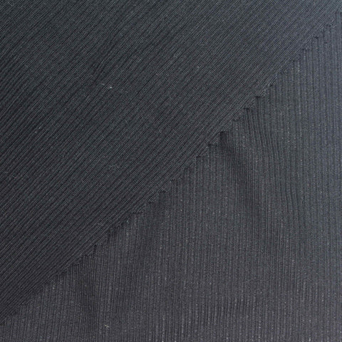 Black Rib Knit, Viscose