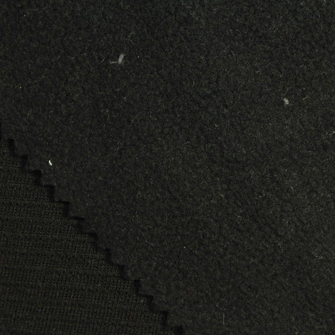100% Polyester Knit Fabric, 435 gsm, 160 cm — Black