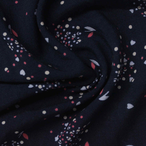 White Dots Woven, Viscose, 123 gsm