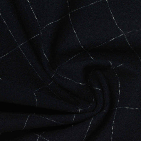 White Check Warp Knit, Polyester, 170 gsm