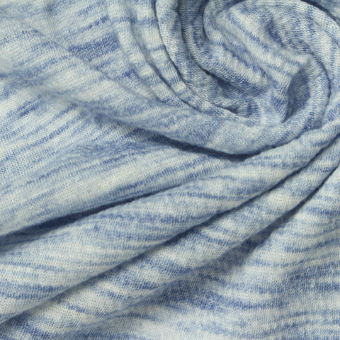Blue Marl Crepe, Poly-Viscose