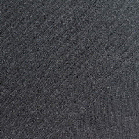 Light Grey Pinstripe Rib Knit, Poly-Viscose