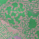 Green Floral Jacquard, Polyester, 140 gsm — photo 1