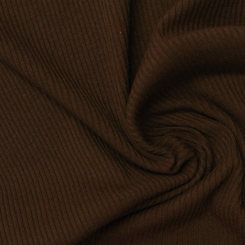 Rib Knit Fabric, 240 gsm, 135 cm — Brown