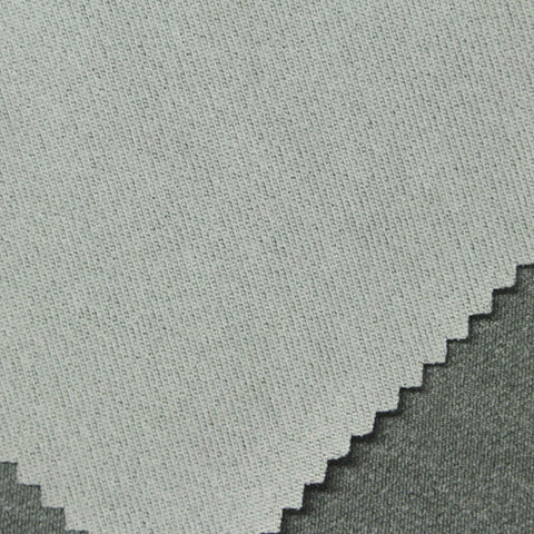 Heathered Green-Grey Marl French Terry, Polyester, 230 gsm, 145 cm
