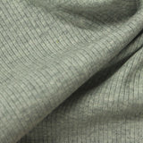 Light Green Marl Rib Knit, Cotton-Poly, 330 gsm — photo 1