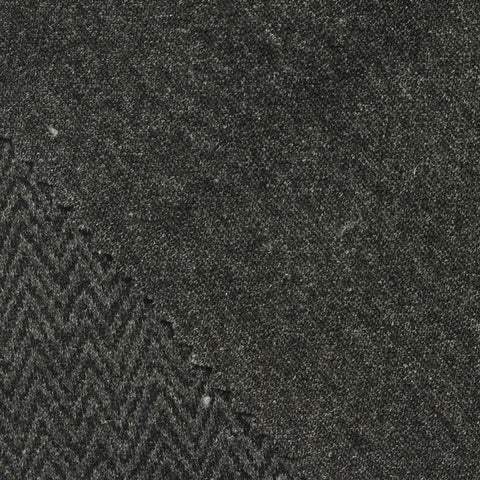 Dark Grey Herringbone Ponte Knit, Viscose-Poly
