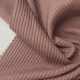 Cotton Stretch Rib Knit Fabric, 220 gsm, 125 cm — Pink — photo 1