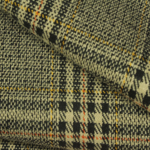 Black Houndstooth Jacquard, Poly-Viscose, 350 gsm, 162 cm