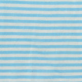 Light Blue Horizontal-Stripe Jersey Knit, Poly-Cotton — photo 1