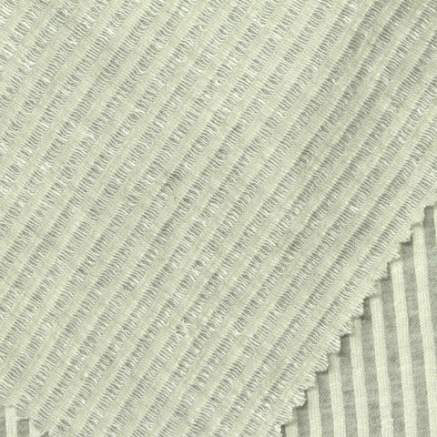 Light Grey Vertical-Stripe Knit, Viscose-Poly